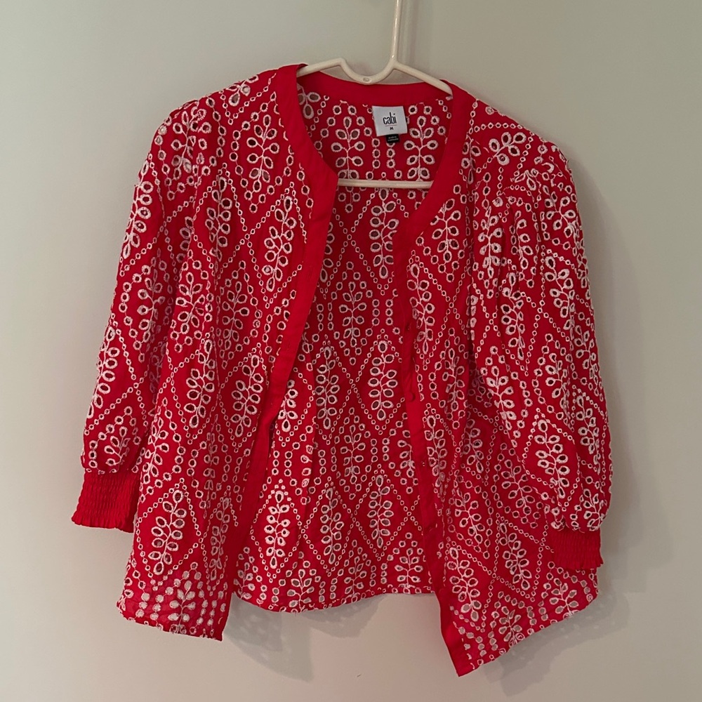 Cabi Red Patterned Women's jacket